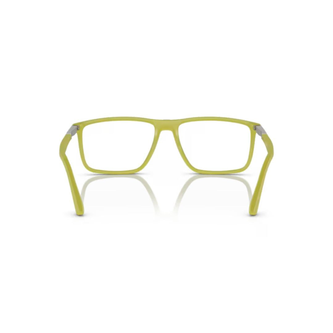 Emporio Armani 3221 Vista Rectangular Frame Eyeglasses With Silver Accents