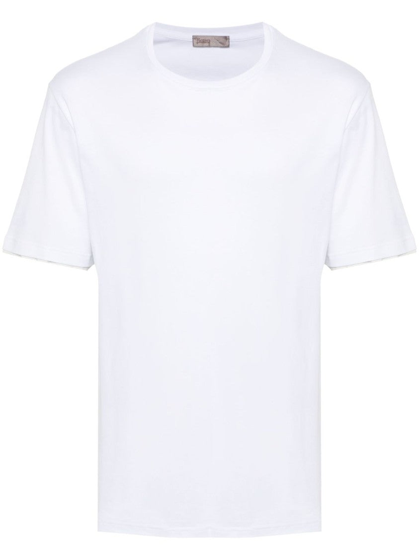 Herno White Short-Sleeve T-Shirt With Relaxed Fit