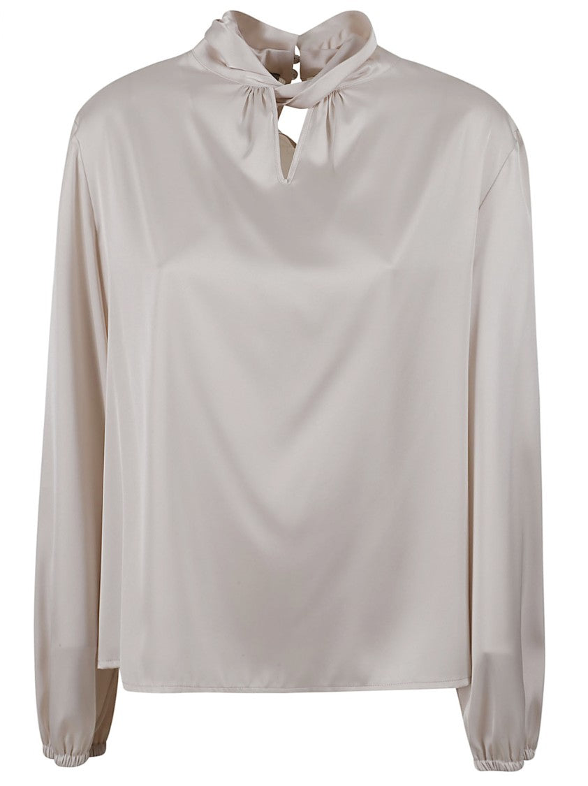 D. Exterior Satin Blouse