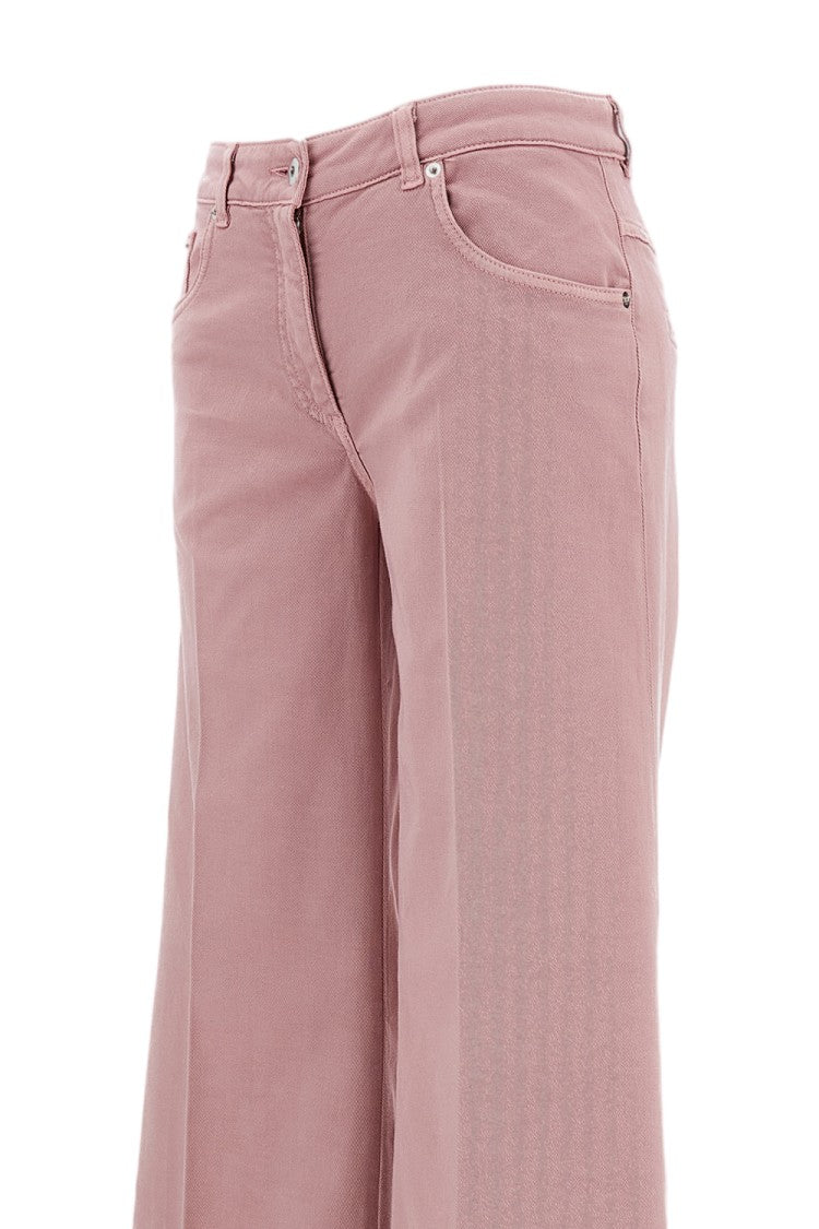True Royal High-Waist Cropped Wide-Leg Pants