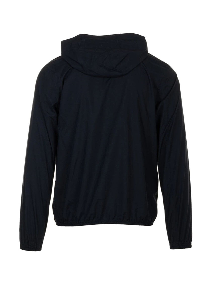 K-Way Blue Stretch Dot Hooded Jacket