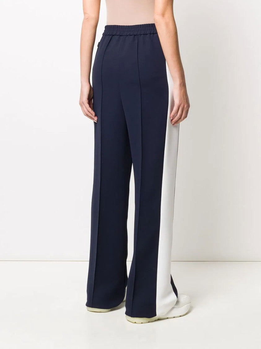 Msgm Black Wide-Leg Elastic Waistband Pants