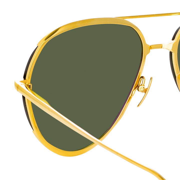 Linda Farrow Matisse Aviator Sunglasses In