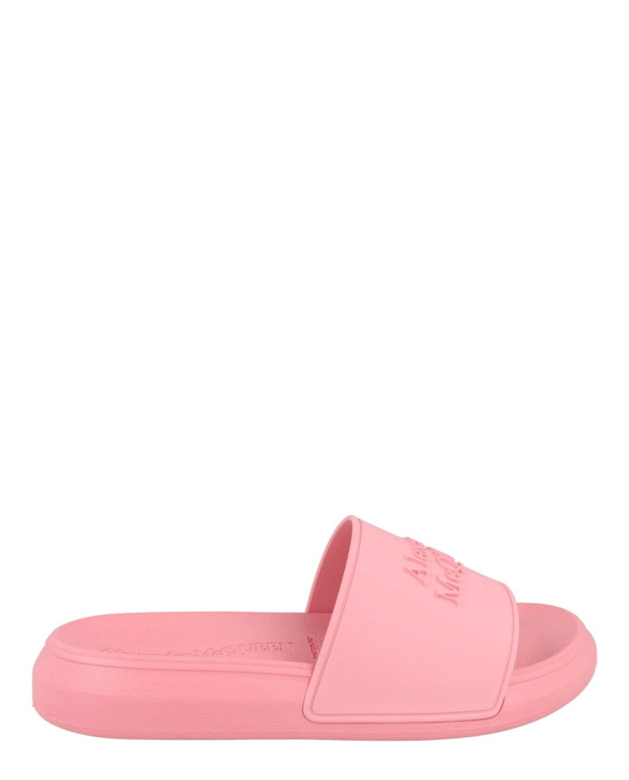 Alexander Mcqueen Embossed Logo Slides