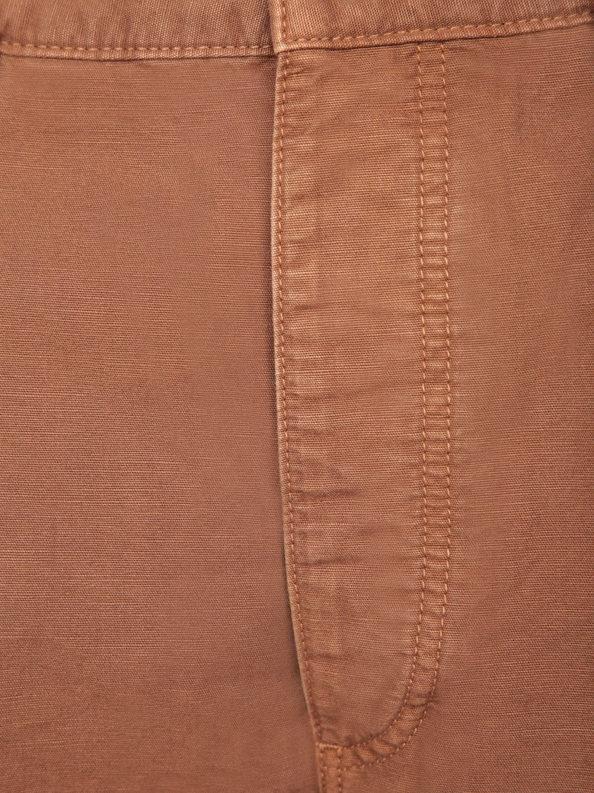 Nine In The Morning Straight-Leg Brown Jeans With Polished Finish