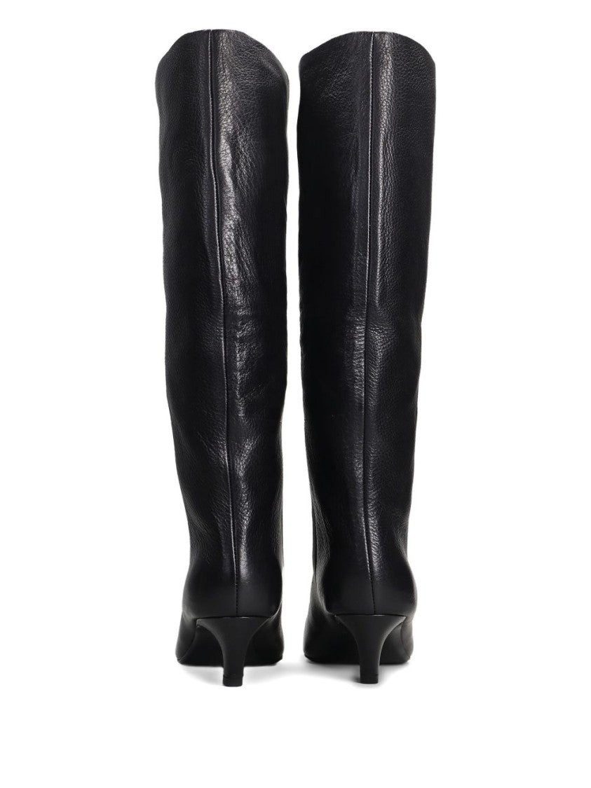 Ash Pointed Toe Mid-Calf Ash Boots Black Ankle Boots