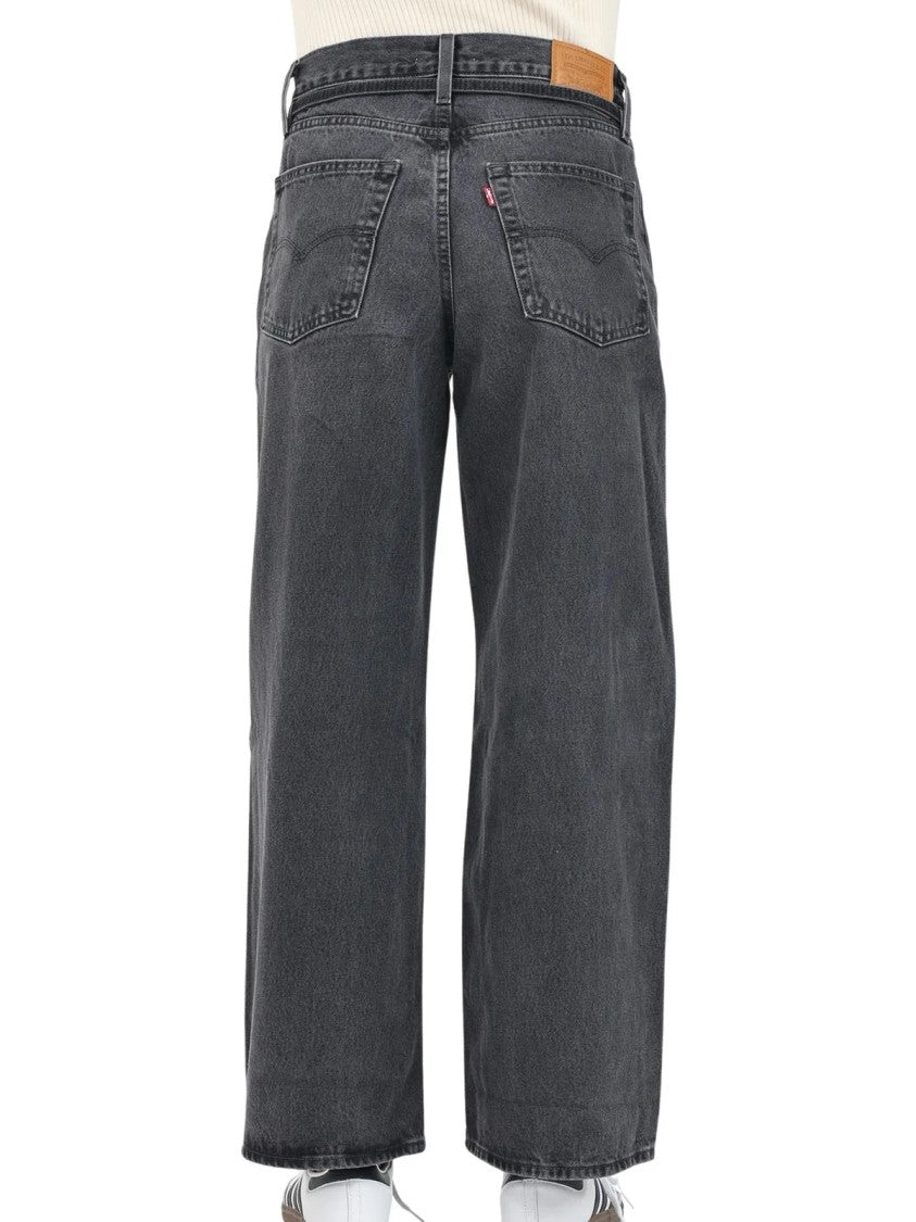 Levi's Black Cotton Wide-Leg Jeans
