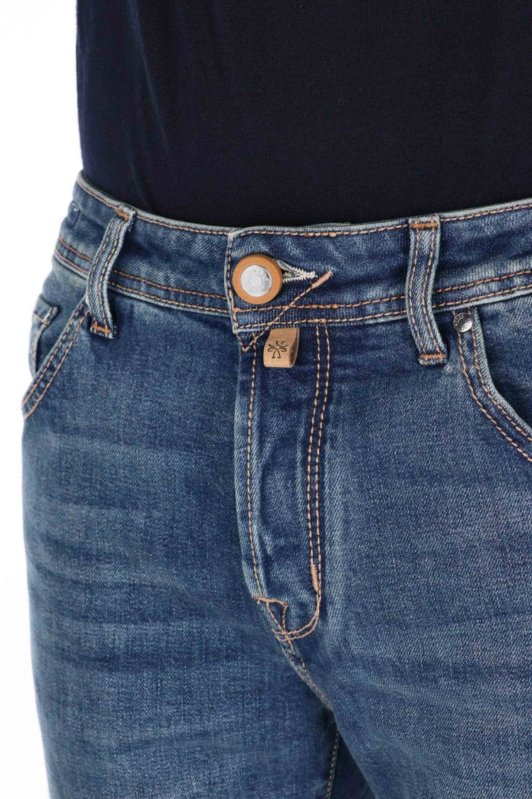 Jacob Cohen Geometric Horsehair Label Comfort Jeans