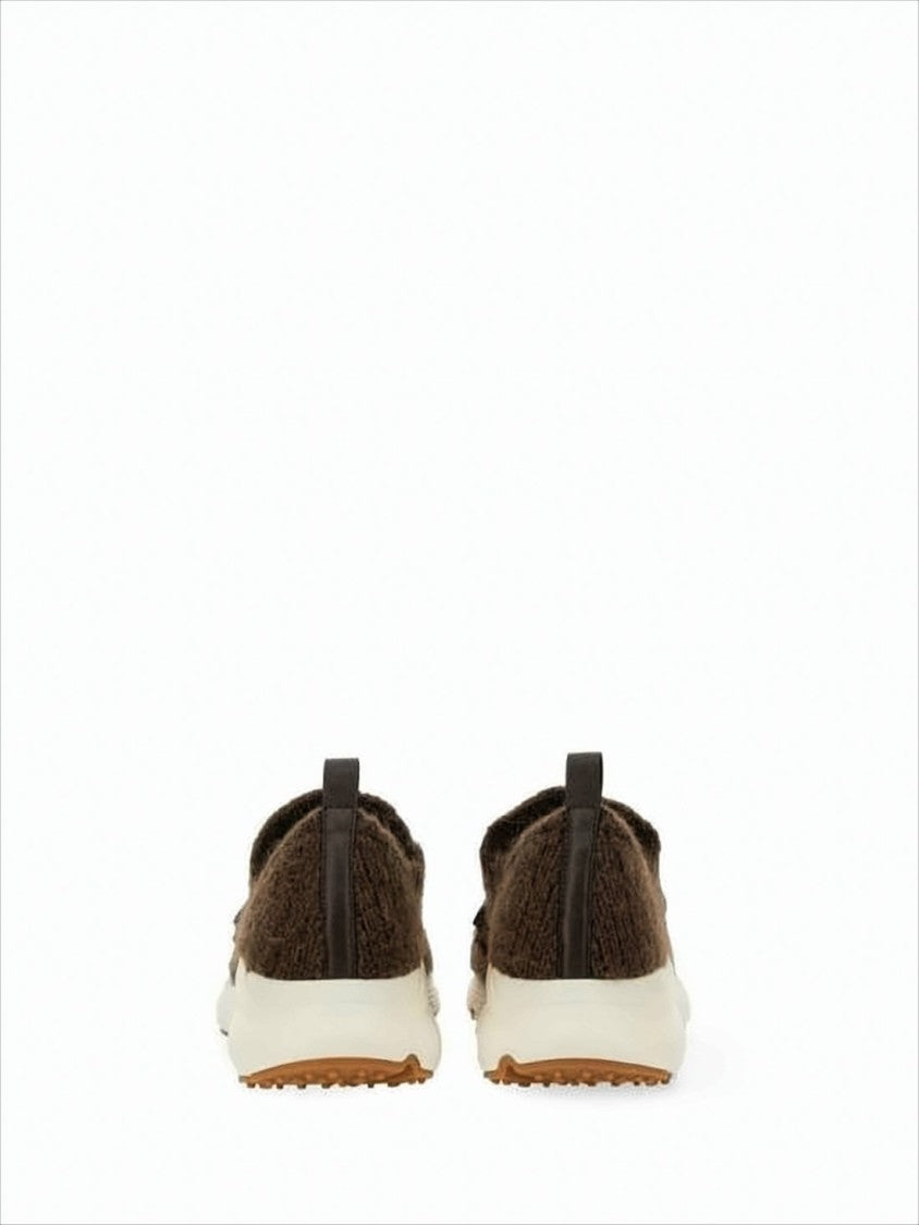 Tod's Textured Fabric Sneakers With Distinctive Interlocking Design