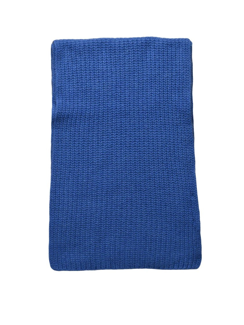 Daniele Fiesoli Finely Knitted 100% Cashmere Scarf In Light Blue
