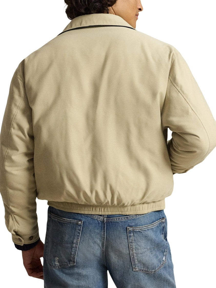Polo Ralph Lauren Beige Water-Resistant Embroidered Windbreaker Jacket