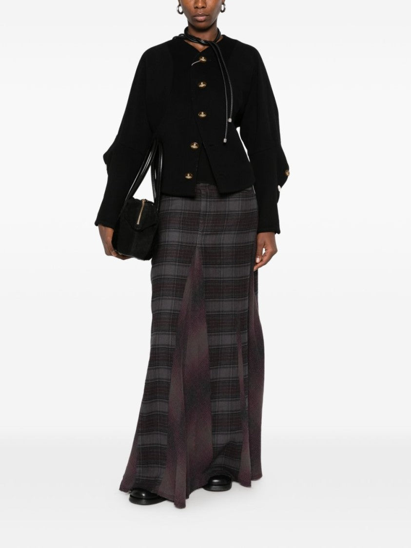 Vivienne Westwood Cropped Jacket With Round Neckline And Gold-Tone Buttons