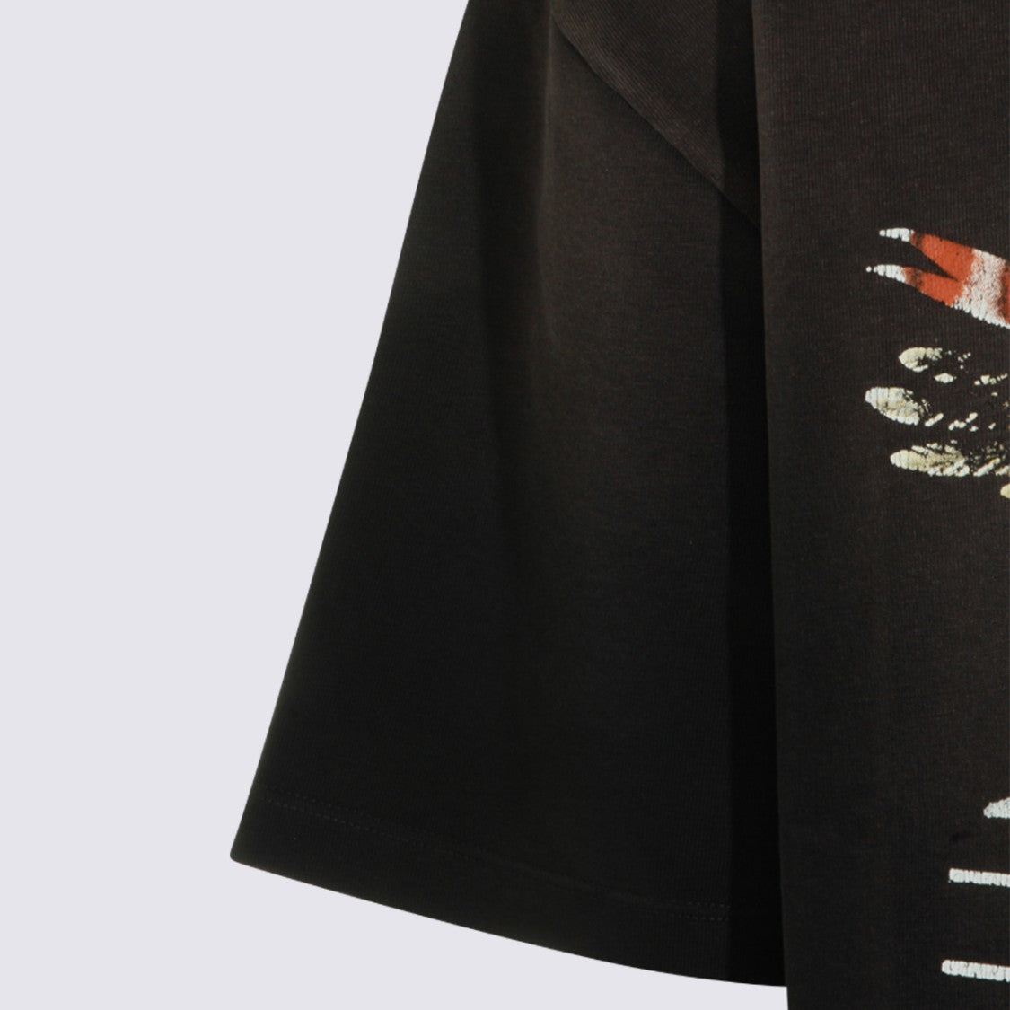Amiri Oversized Black Graphic Print T-Shirt With Eagle Design