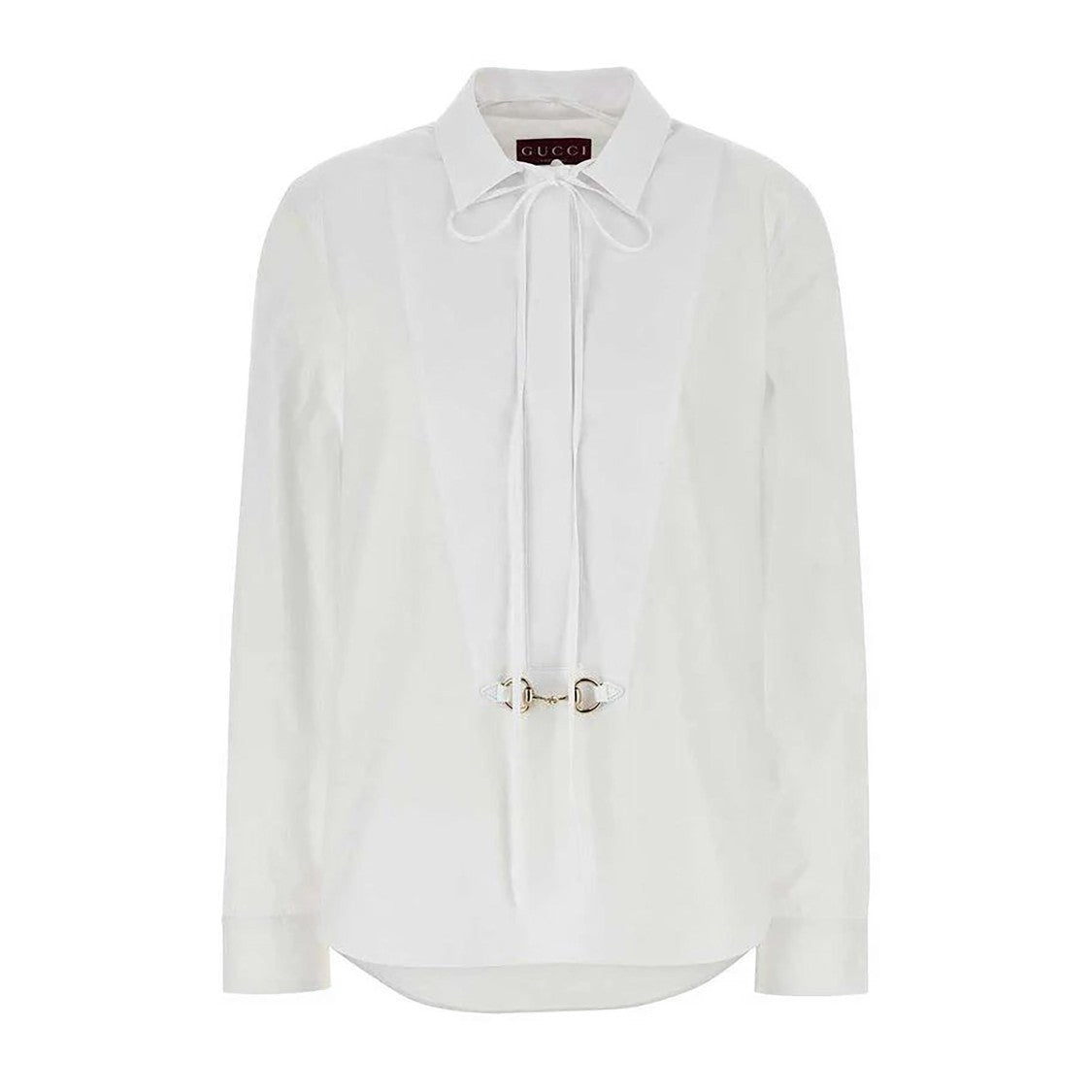 Gucci Horsebit Detail Long-Sleeved Cotton Shirt