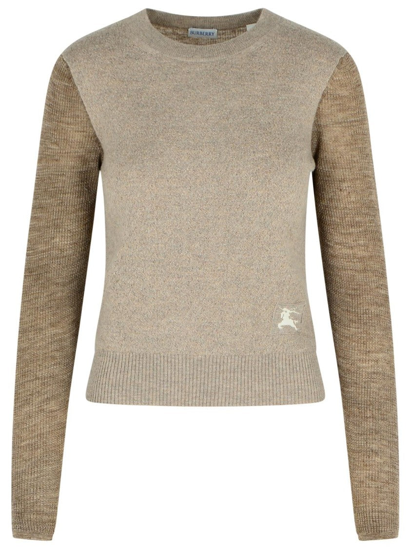 Burberry 'Costance' Turtleneck Sweater In Beige Alpaca Blend