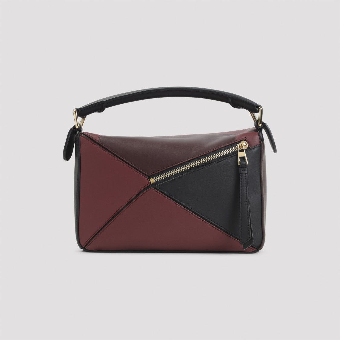 Loewe Geometric Patchwork Shoulder Bag In Calfskin Leather