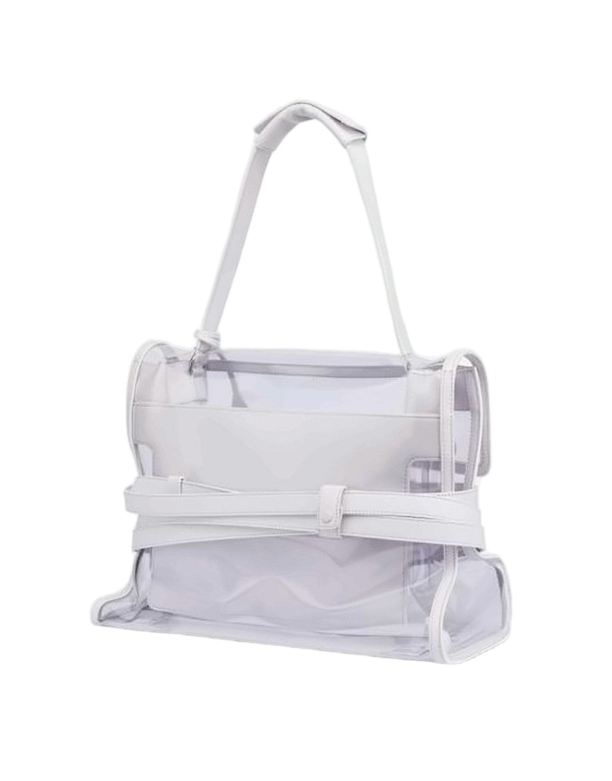 Moschino Transparent Tote Bag With Structured Design
