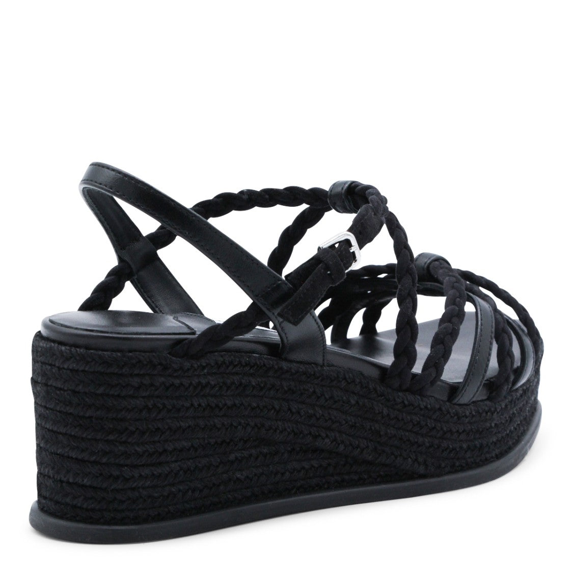 Jimmy Choo High Platform Black Espadrille Sandals