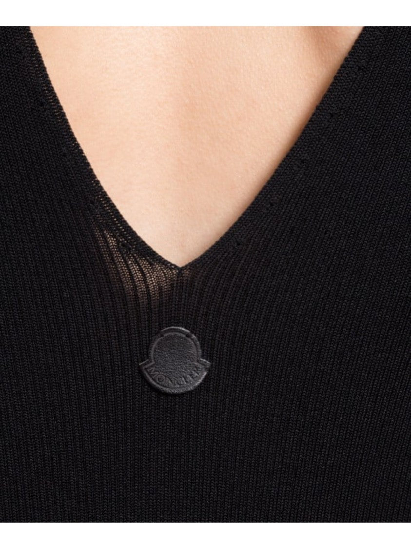 Moncler Knit Logo Midi Dress