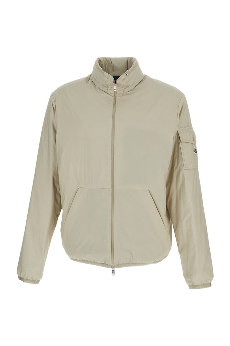 Moncler Crisp White Jacket With Front Zipper