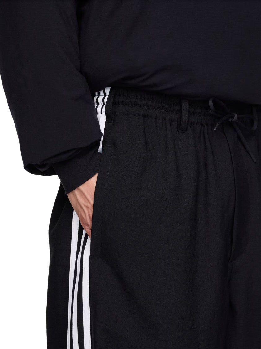 Y-3 Wide-Leg Trousers With Triple Stripe Detail