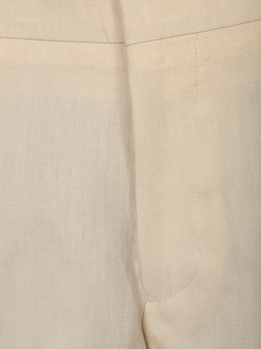 Paul Smith Tailored Linen Bermuda Shorts With Zip And Button Closure