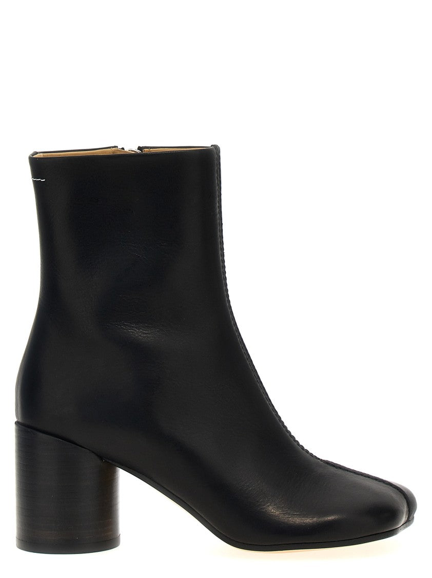 Mm6 By Maison Margiela Stitch-Out Leather Ankle Boots