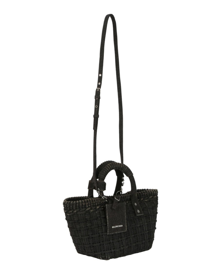 Balenciaga Bistro Xs Basket Top Handle Bag In Denim