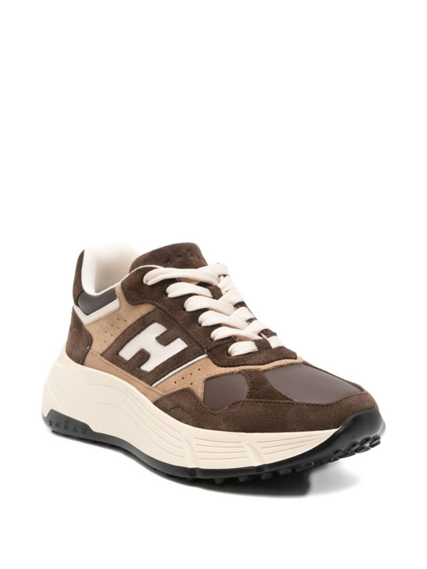 Hogan Layered Brown Hogan Sneakers With Sole