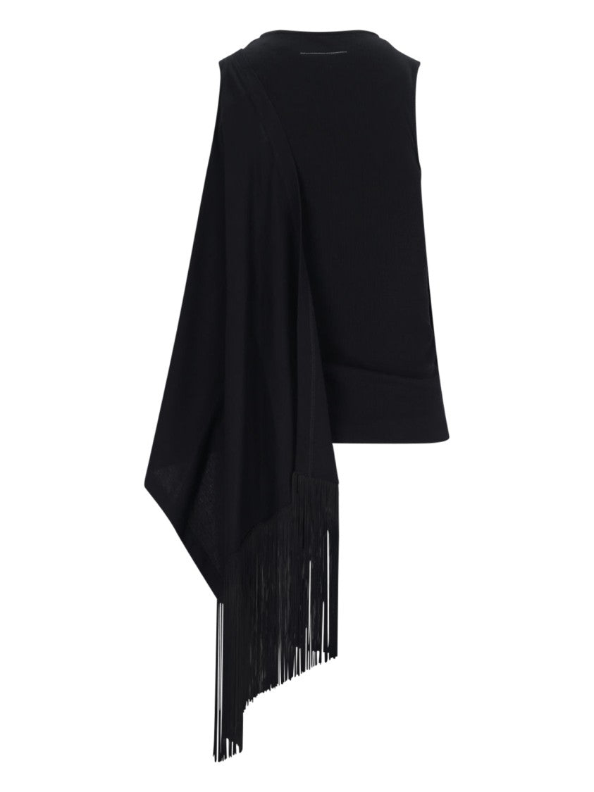 Mm6 By Maison Margiela Draped Tank Top – Black