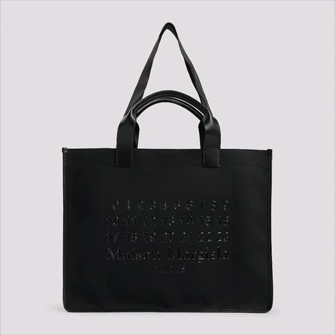 Maison Margiela Rectangular Tote Bag With Embossed Detailing And Versatile Straps