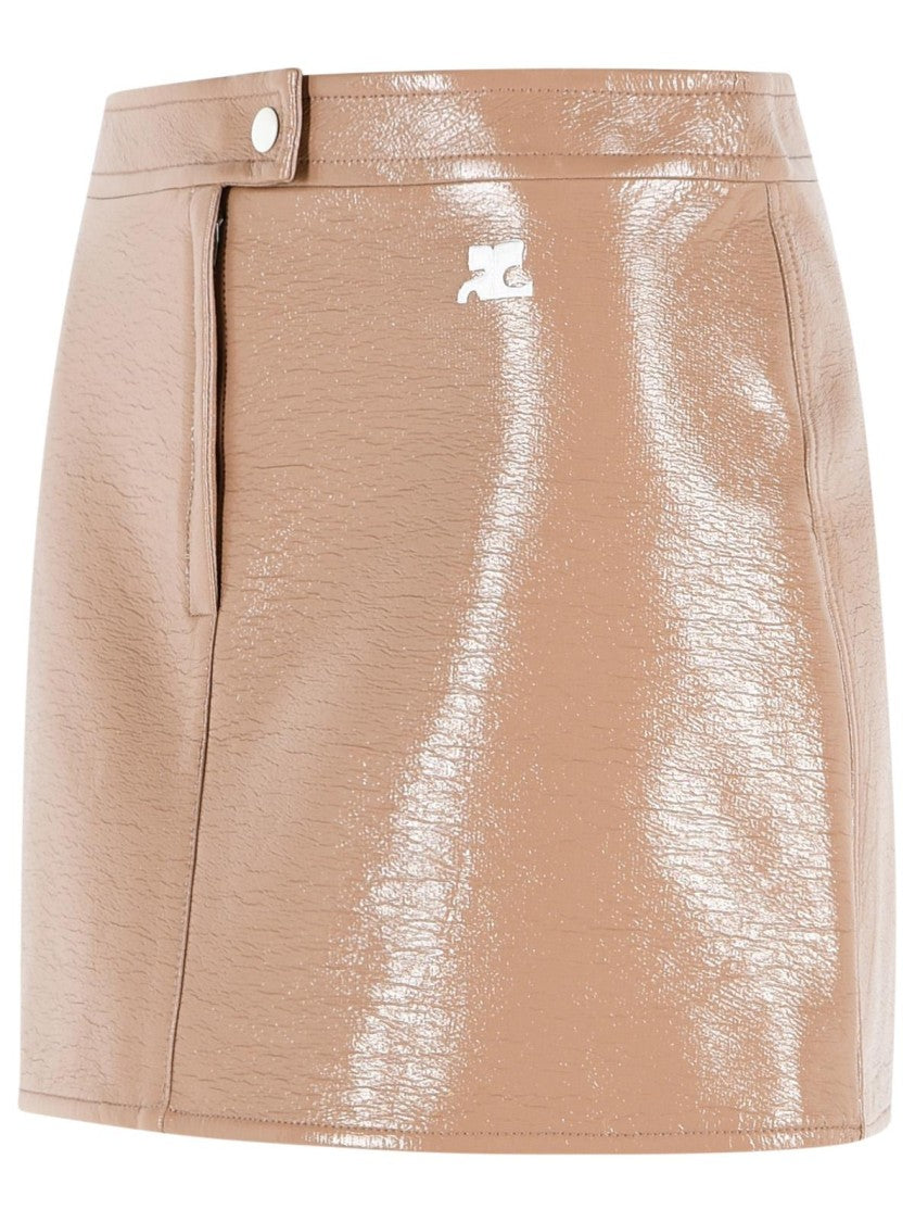 Courrèges 'Reedition' 'Bronzer' Vinyl Miniskirt