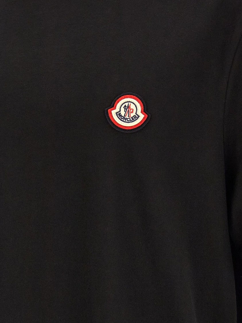 Moncler Classic Black Embroidered T-Shirt