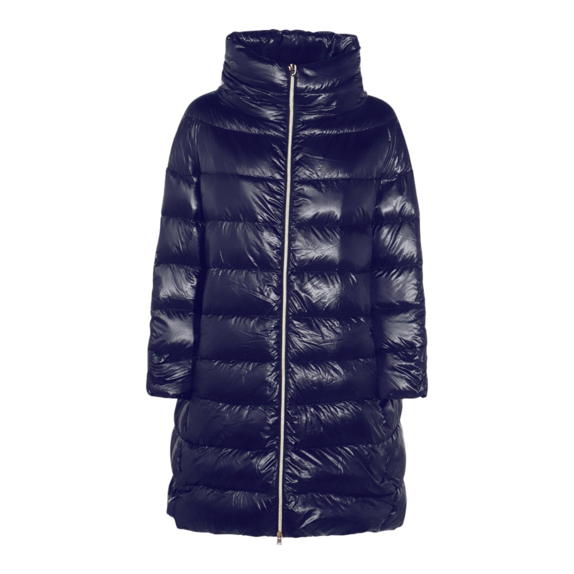 Herno Quilted Puffer Coat With Structured Collar And Glossy Finish