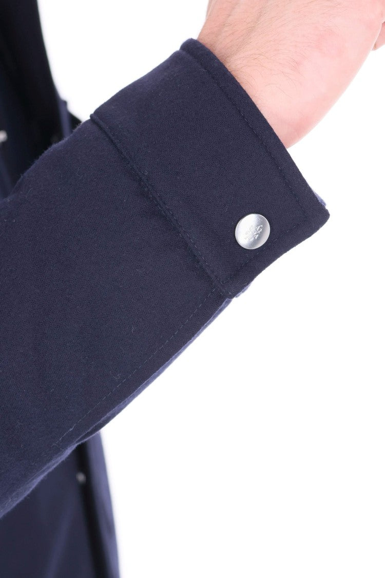 Eleventy 14 Micron Wool Snap-Button Jacket