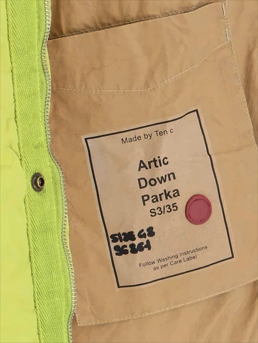 Ten C Lime Green Quilted Padded Jacket