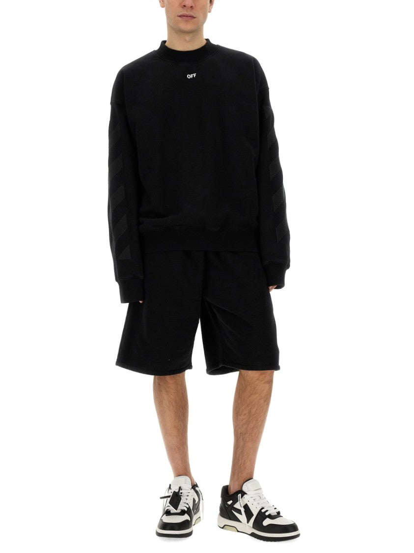 Off-White Relaxed-Fit Black Cotton Sweatshirt