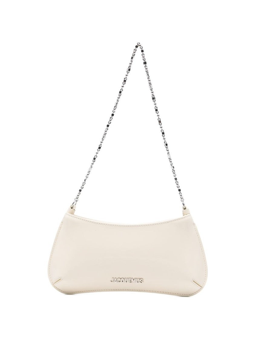 Jacquemus Light Ivory Glossy Elongated Shoulder Bag