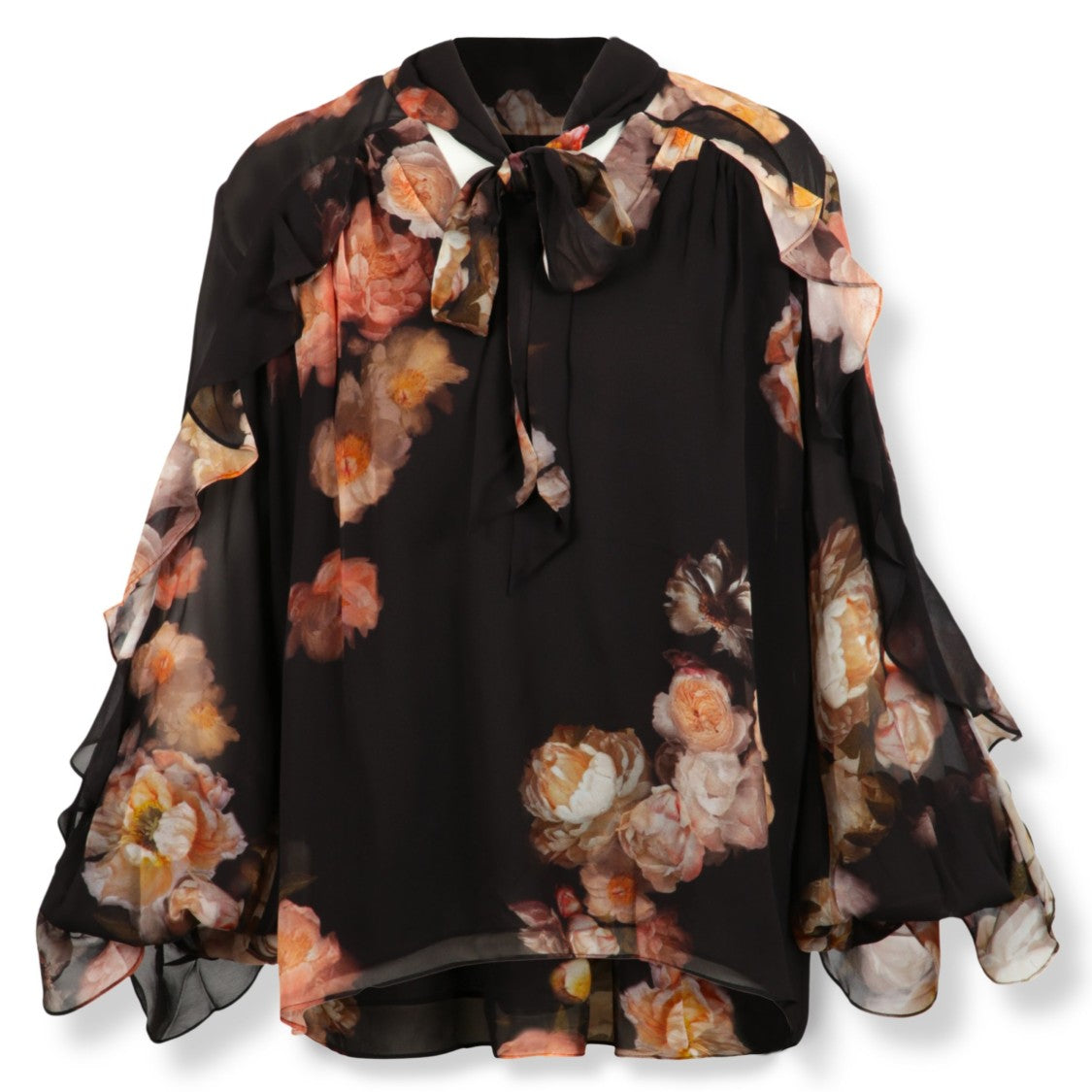 Zimmermann Fluid Silk Blouse With Floral Print