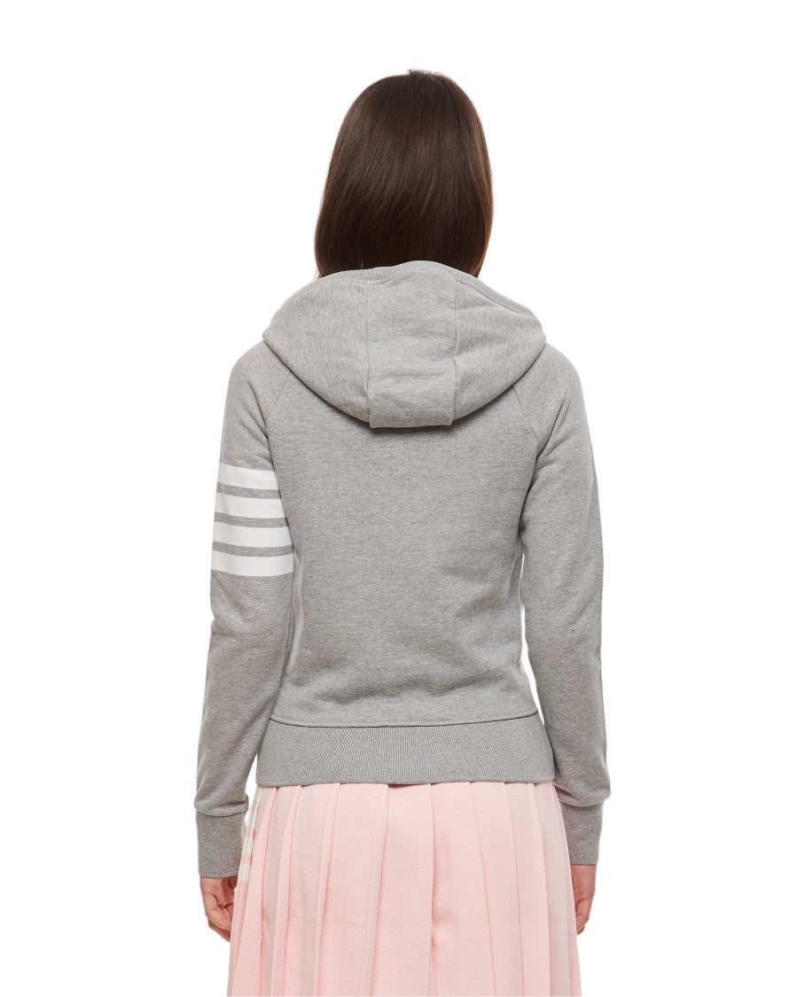 Thom Browne Light Grey Classic Loopback 4-Bar Hoodie