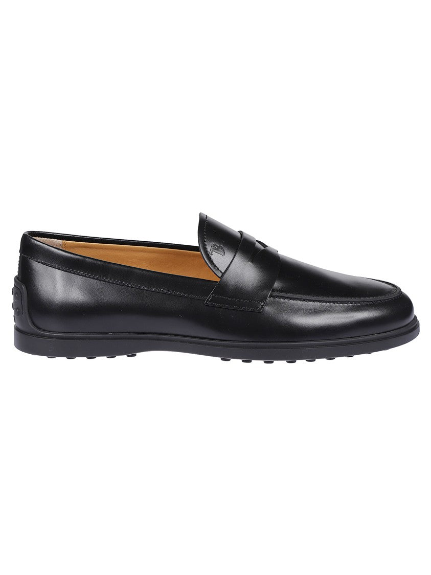 Tod's Penny Slot Leather Moccasins With Signature Gommino Sole