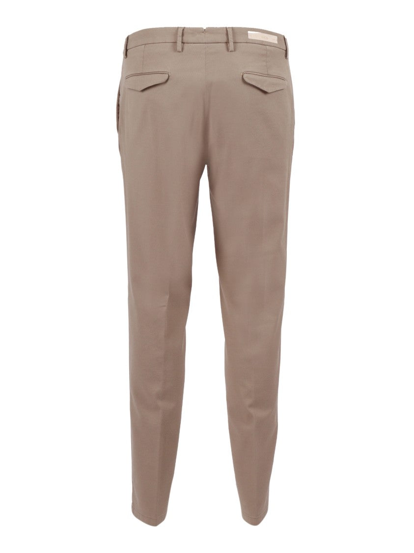 Briglia Brown Tailored Flap Straight-Leg Pants