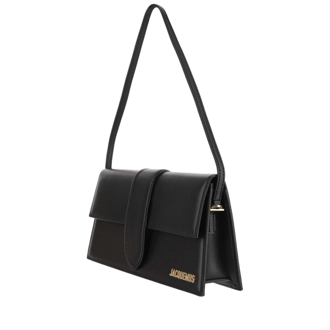 Jacquemus Rectangular Leather Bag With Flap Closure And Gold-Tone Logo