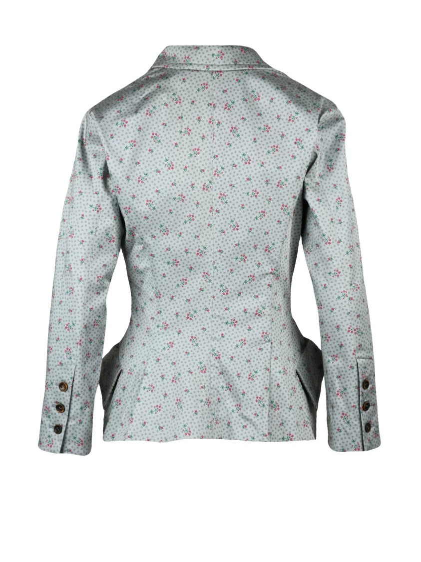 Vivienne Westwood Anglomania Structured Jacket With Ruched Detailing And Floral Pattern