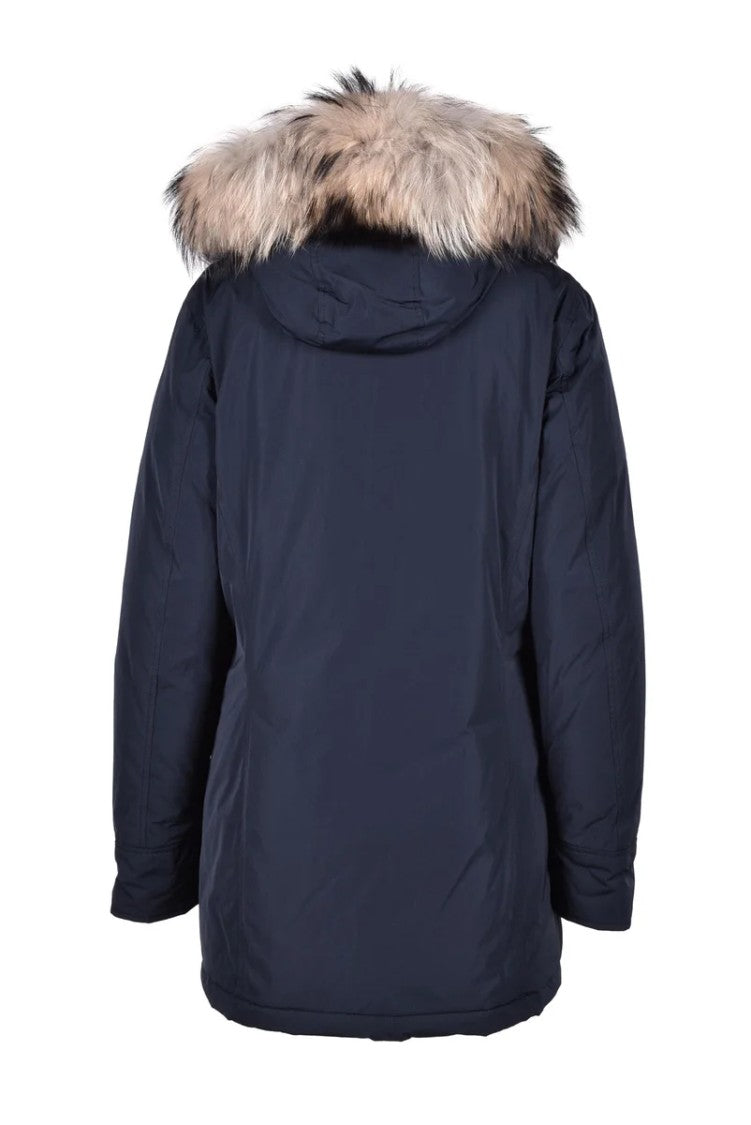 Woolrich Luxury Arctic Raccoon Parka Night Blue