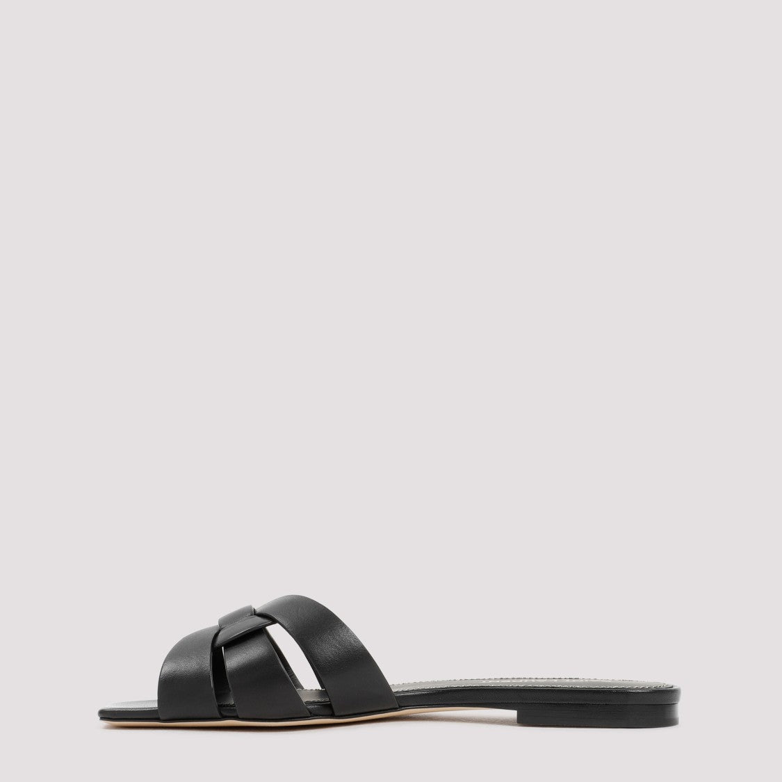 Saint Laurent Black Leather Tribute Flats
