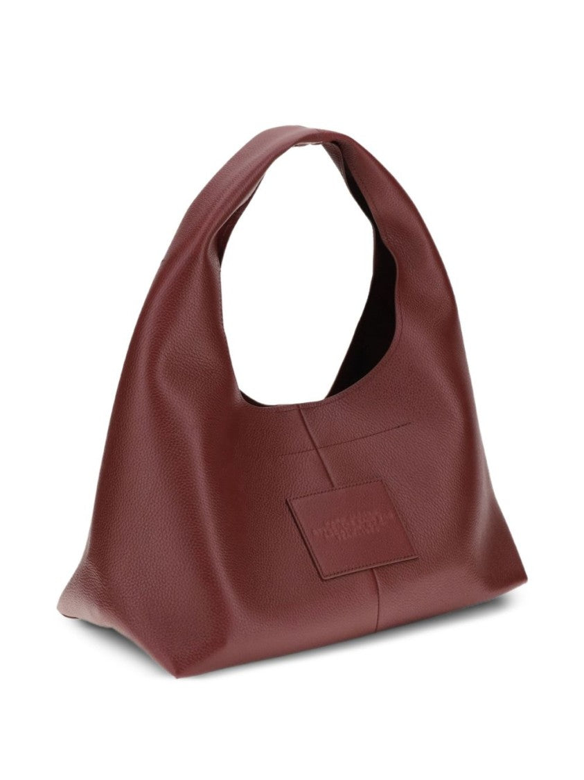 Marc Jacobs Textured Leather Shoulder Bag With Rounded Top Handle