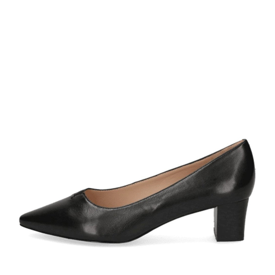 Peter Kaiser Black Pointed Toe Block Heel Leather Dress Pumps