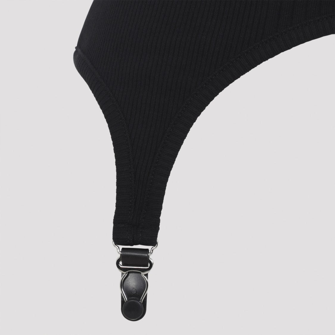 Jean Paul Gaultier Ribbed Cotton Lingerie Garter Top With Belt Loop Detail