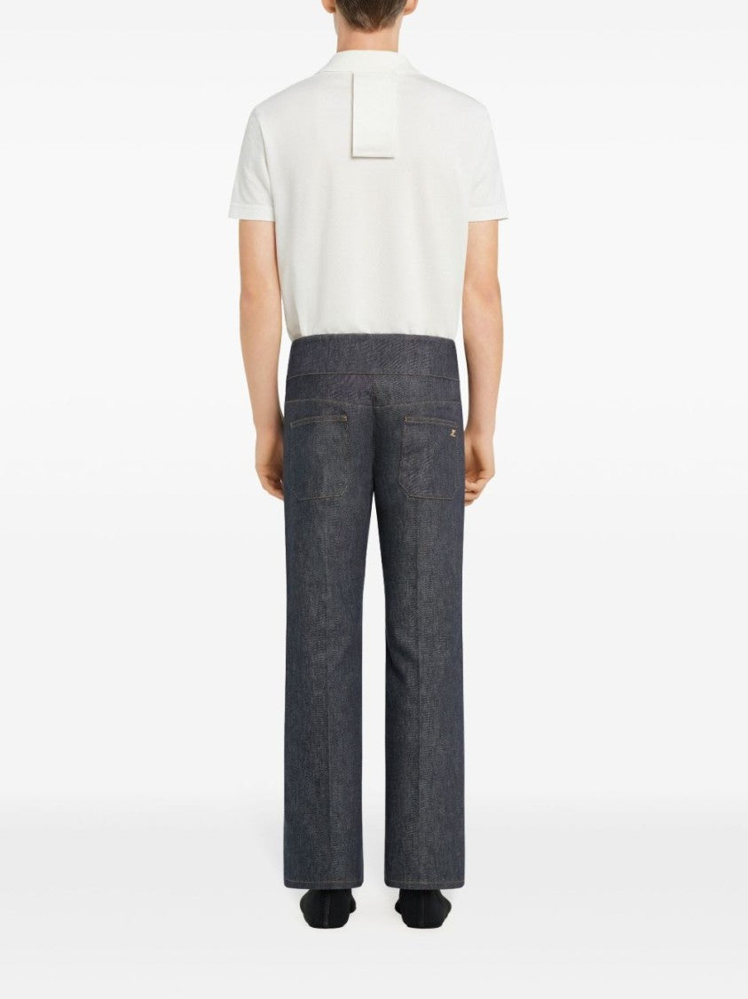 Courrèges White Appliqué Logo Button Front Polo